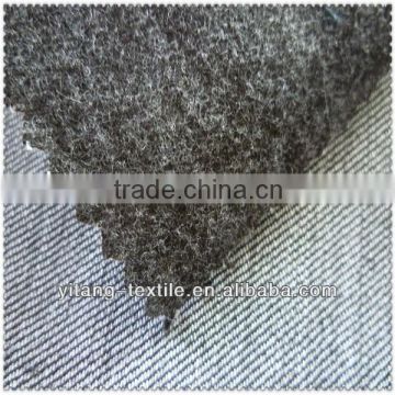 Top quality brushed cotton knitted denim fabric