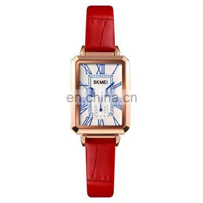 Simple Design 1764 Minimalist Square Dial Women Watches In Wristwatches Leather Ladies Bracelet