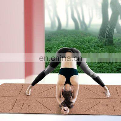 New Foldable Custom Printing Non Slip Buy Double Layer Eco Friendly Cork TPE Yoga Mat