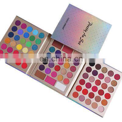 OEM Accept Matte Cruelty Free Large Holographic Cosmetic Makeup Eyeshadow Palette