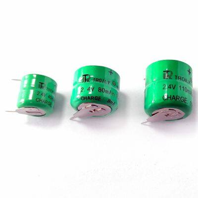 TROILY Band Nimh 2.4V80mAH Button Battery Pack Rechargeable With Pins photo-2