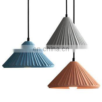 Terrazzo Colorful cement Chandelier Hotel Headboard Acrylic Led Ceiling Pendant Light Kitchen Lamps