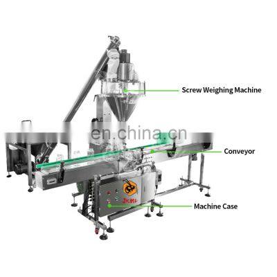 Easy to Operate Whey Milk Protein Powder Cans Auger Dosing Filling Capping Machine