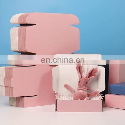 Специально изготовленные коробки для отправки с розовым логотипом для малого бизнеса. Маленькие гофрированные картонные коробки для упаковки, подарочные коробки photo-2