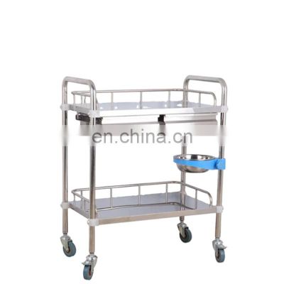 HC-M028 Hospital Clinic trolley medical Two-floor equipment carts with competitive price