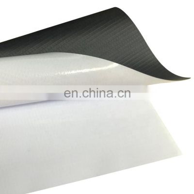 Customized 300g black back pvc flex supplier banner material roll panaflex Factory Direct Price ( 500*500 9*9 hot lamination )