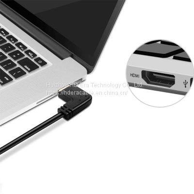 Hdmi To Hdmi Cable 1.4v 2.0v 4K Right Angle 90 Degree HDMI Cable Supplier for Computer