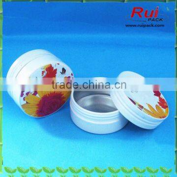 Empty aluminum screw jar for sale,cosmetic/hand cream/hair wax aluminum jar container