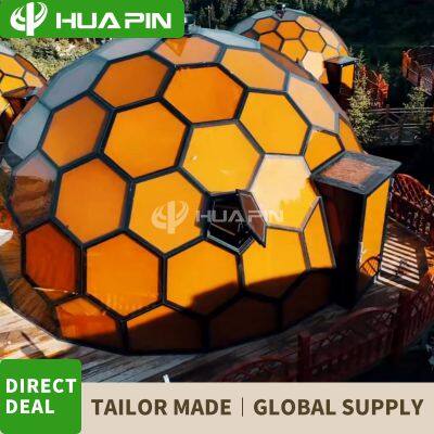 Guangzhou Huapin Factory Camping House Geodesic Glamping Glass Igloo Transparent Dome Tents House photo-2
