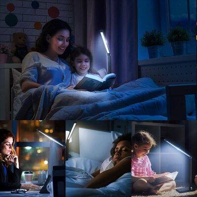 EyeCaring 5 Brightness Levels 5 Lighting Modes LED Adjustable Table Lamp With Wireless USB Charging Port photo-6