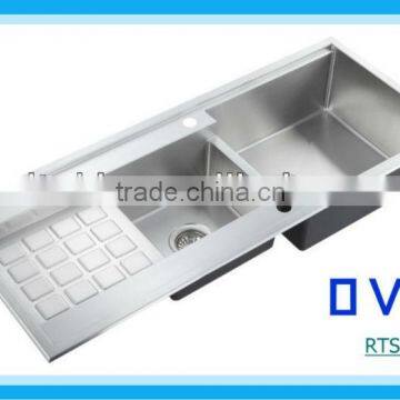 double drainer stainless steel kitchen sink RTS 201B-2