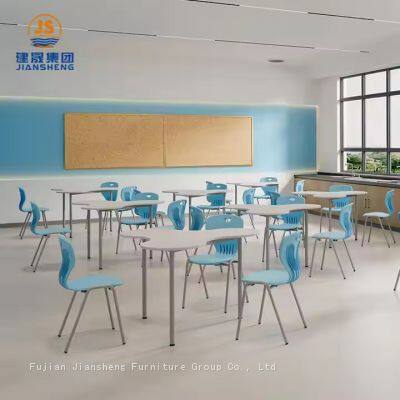 JS Best Selling Cloud Shape Student Classroom Desk Metal Frame Activity Training Table