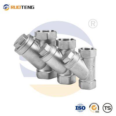 [RUOTENG]  Simple Structure Complete Specifications DN15Water Oil Gas Normal Temperature SS304 Internal Thread Y-Strainer/ Filter