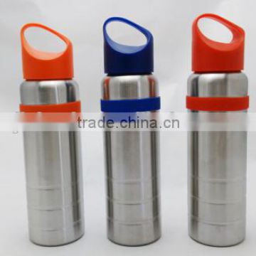 700ml wide mouth stainless steel sports bottle single wall PP lid bottle