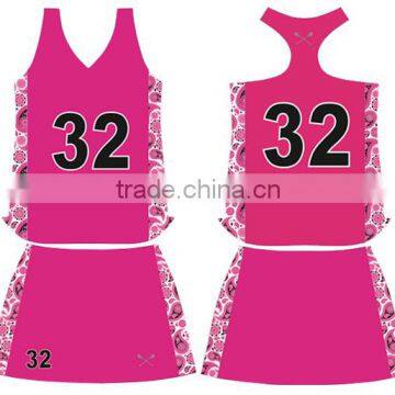 100% polyester fabric Women's Lacrosse Uniforms