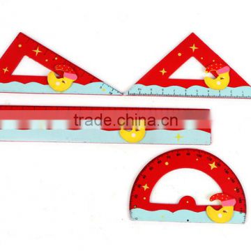 Wholesale stationery students stationery ruler three sets of children educational toys wholesale children's educational triangle