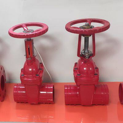 Hot Selling ANSI AWWA C515 Z45X-16 Manual Dark Wedge Cast Iron Soft Seal Fire Gate Valve Fire Signal Resilient Seat Valve photo-6