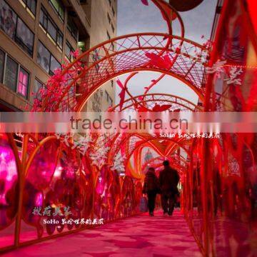The Spring Festival lantern decorative lanterns steel arch structure