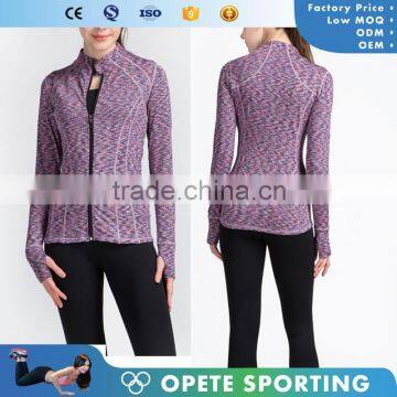 (OEM/ODM Factory)wholesale breathable spandex Woman Running Knockout Full Zip Jacket