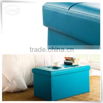 Square pu leather foldable folding ottoman