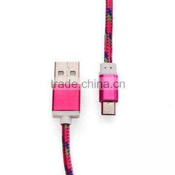 Promotional nylon high quality micro usb cable china manufacture hot selling usb cable for charging