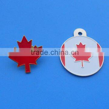 custom Canada metal jewelry tags silver pendants