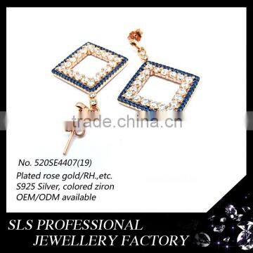 2015 Fashion Russian Jewelry Sets 925 Cubic Zircon Woman Silver Wedding Jewelry Set photo-3