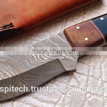 Fixed blade Custom Damascus Hunting knife Full tang