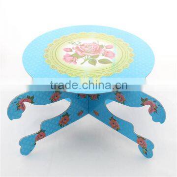 One Tier Blue Flower Cake Holder Cake Stand For Boy's Birthday Party