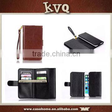 Card slots Wallet Strap Leather Pouch Case Cover For Vivo X6