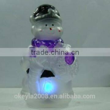 Battery operated glass snow tube outdoor LED lights for christmas decoration