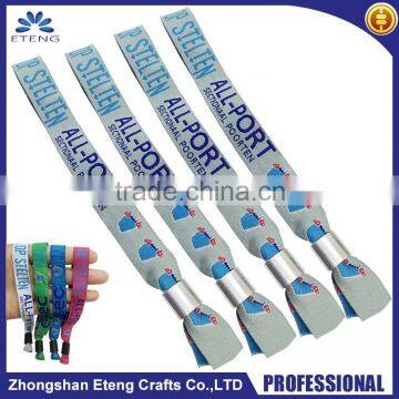 Promotion custom festival woven wristbands on wholesale