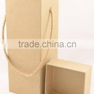 Design antique book shaped paper wine packaging box