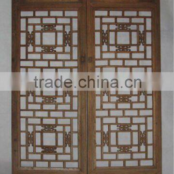 Chinese antique hand carved wood screen