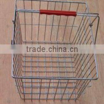 Different style supermarket metal shopping basket