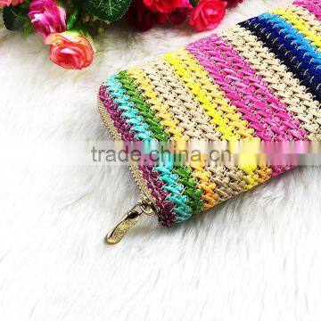 High Quality New Fashion Long Women Multicolor Cotton Frabric Wallet photo-4