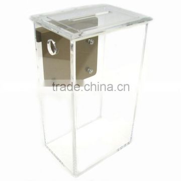 Classic and Excellent clear Acrylic donation Box