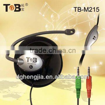 china new products 2014 neckband headphoens with mic and volume control free samples