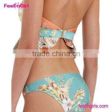 2pcs Padded Bra & High Waist Panty Bikini Set