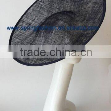 Sinamay Large Fascinator Base Big Brim Hat base (39*43cm) - Black                        
                                                Quality Choice