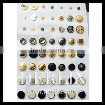 Antique Copper Collection Gold Side New Metal Plastic Button photo-4