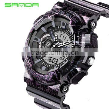 2016 Fashion Men sport Watch lightning Style military Watch Led digital Analog quartz Dual Display watches clock wristwatch