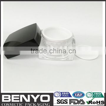 new design Benyo brand luxury acrylic jar for face cream packaging & printing