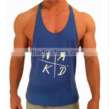100 Cotton Gym Wear Bodybuilding Singlet Men Custom Printed Tank Top photo-5