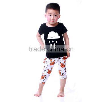 New summer boys clothes set clothes+pants kids cotton clothes boy