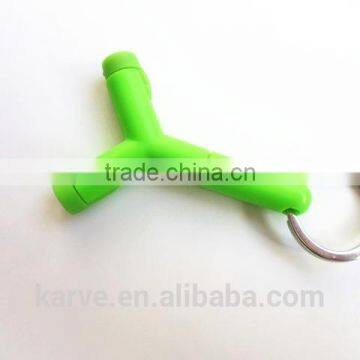 2014 High Quality 3.5mm Optical Audio Splitter Keychain Dual Audio Splitter for Cellphone