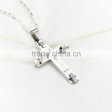 DAIHE stainless steel christian cross quantum pendant price in india