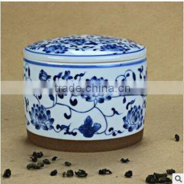 Blue and white ceramic mason jars wholesale for business gift