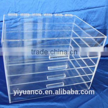 China new products lucite makeup display, acrylic lucite makeup box, lucite makeup storage boxes