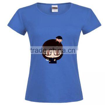 Dark blue custom t shirt printing dry fit for women